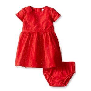 Carters Baby Girls Dress 24 Months With Bloomers Red Princess Sparkles